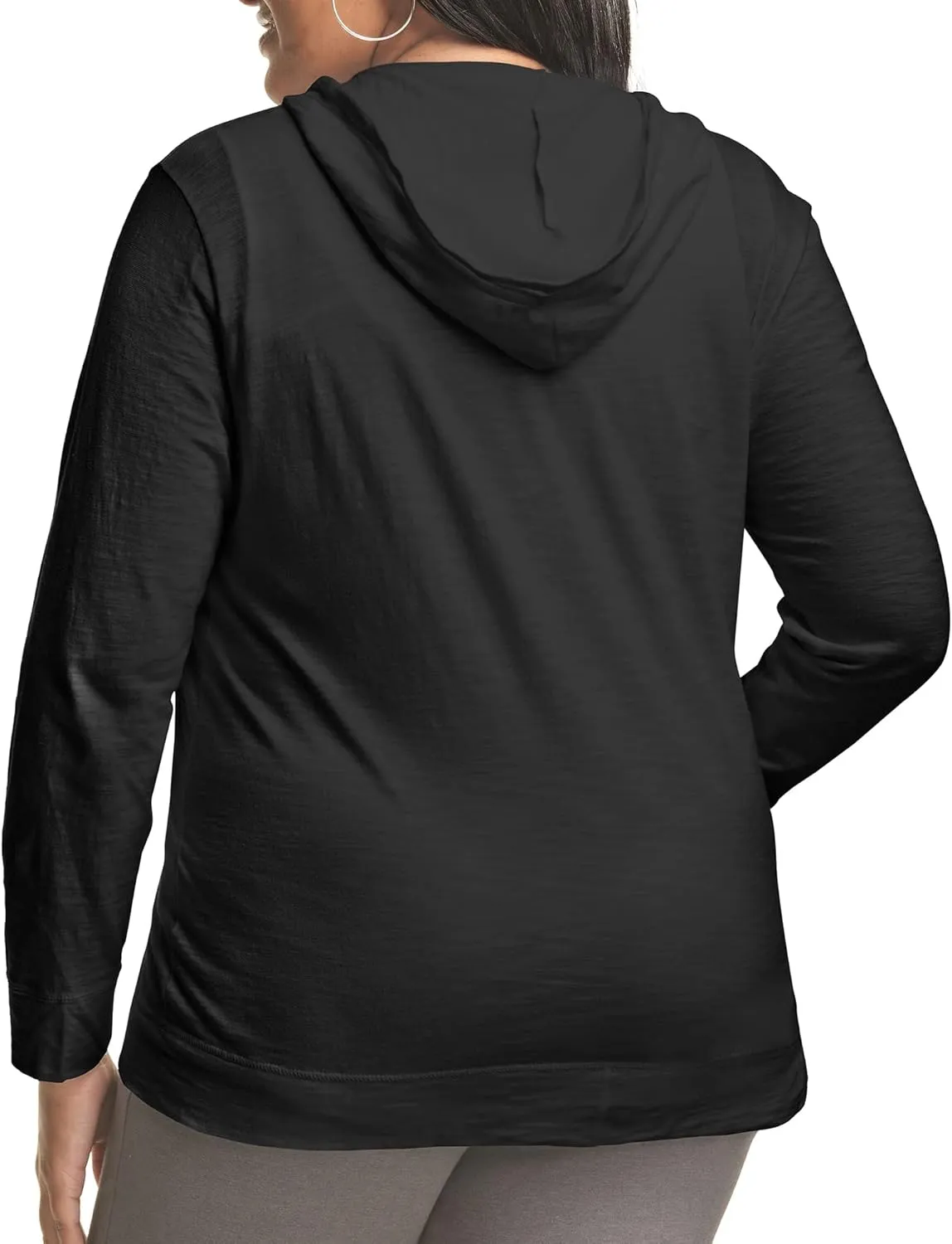 Just My Size Women's Full Zip Slub Hoodie Plus Size