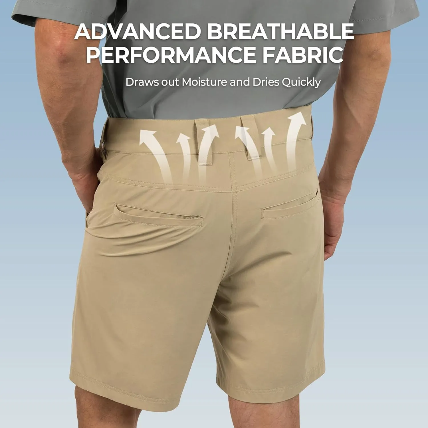 KastKing Cool Caster Men's Fishing Shorts, UPF 50  Hiking Shorts, 10.5 and 7.5 Available, Water Repellent, 4-Way Stretch