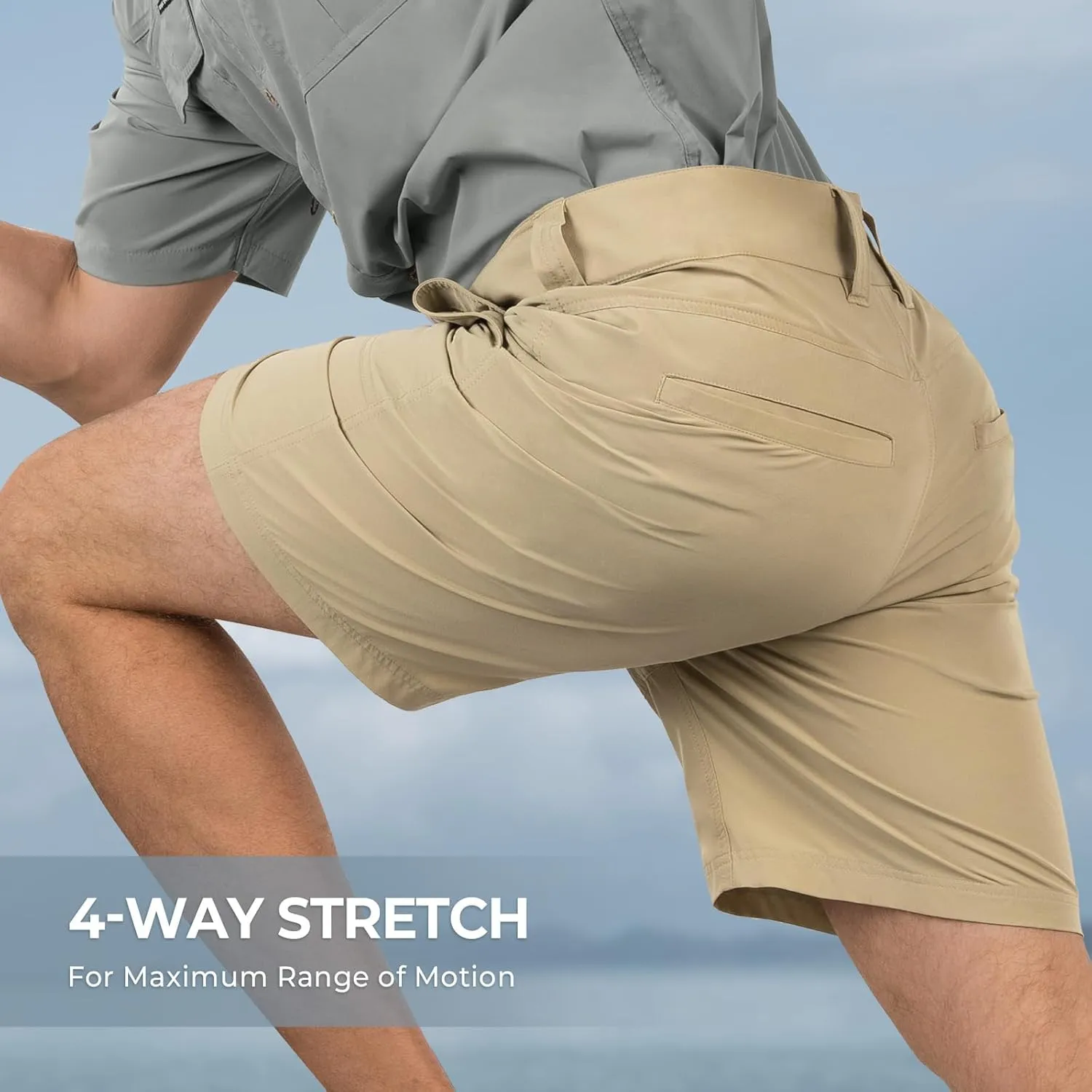 KastKing Cool Caster Men's Fishing Shorts, UPF 50  Hiking Shorts, 10.5 and 7.5 Available, Water Repellent, 4-Way Stretch