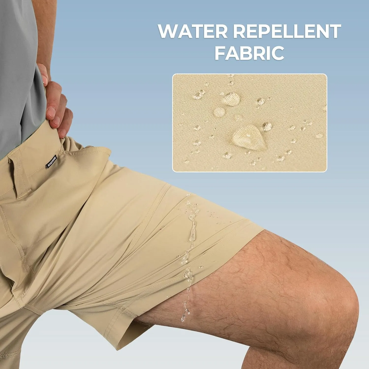 KastKing Cool Caster Men's Fishing Shorts, UPF 50  Hiking Shorts, 10.5 and 7.5 Available, Water Repellent, 4-Way Stretch