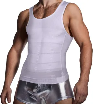 KOCLES Mens Compression Tank Top Slimming Body Shaper Vest Shirts Abs Slim Gym