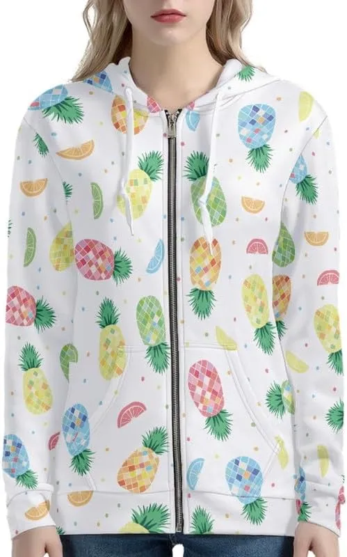Lavender Flower Women's Zip Up Hoodies Cherry Blossom Casual Comfy Pullover Spider Webs Long Sleeve Sweatshirt