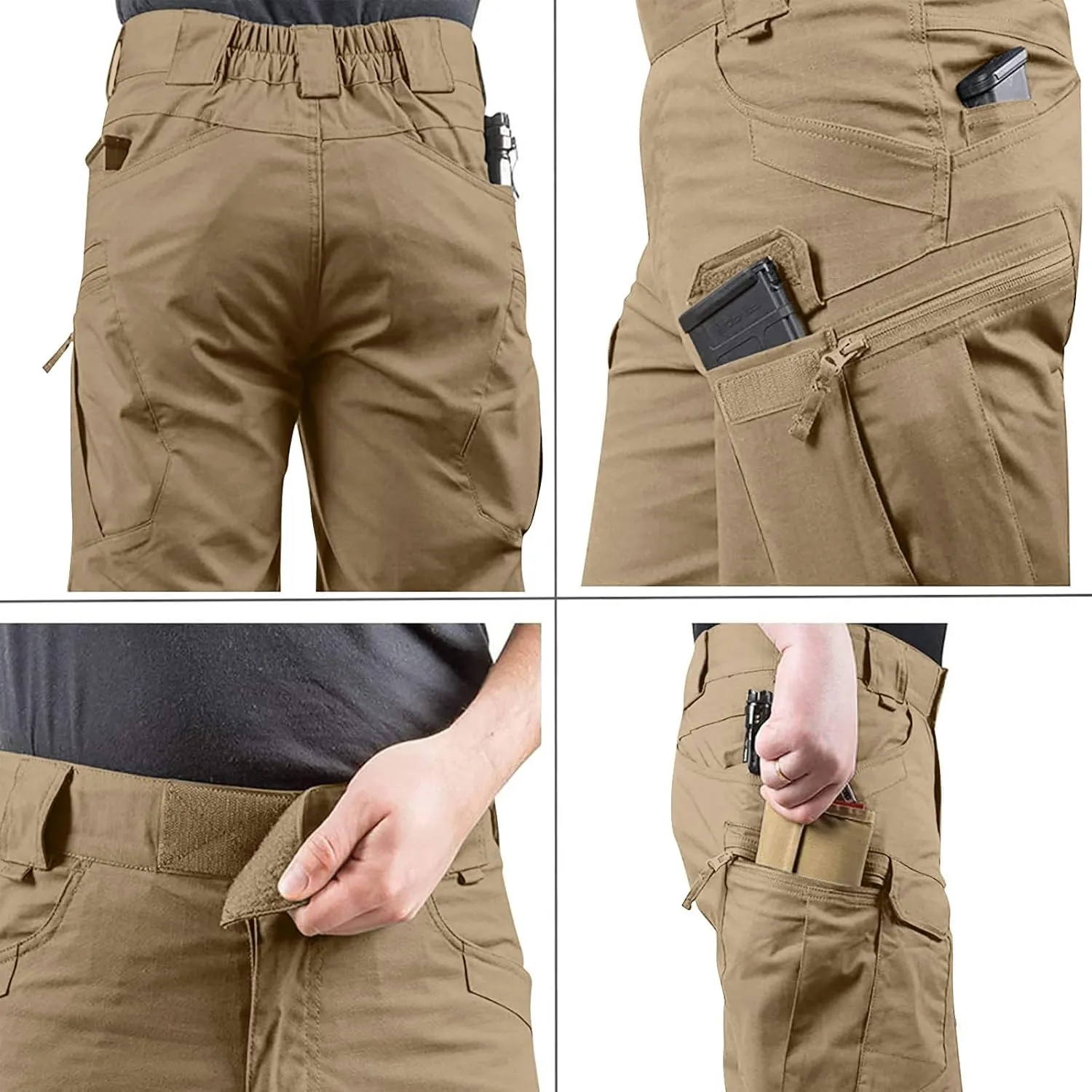 lcyhony Cargo Shorts for Men Plus Size Stretch Waterproof Tactical Workout Shorts Relaxed fit Cozy Multi Pockets Hiking Pants