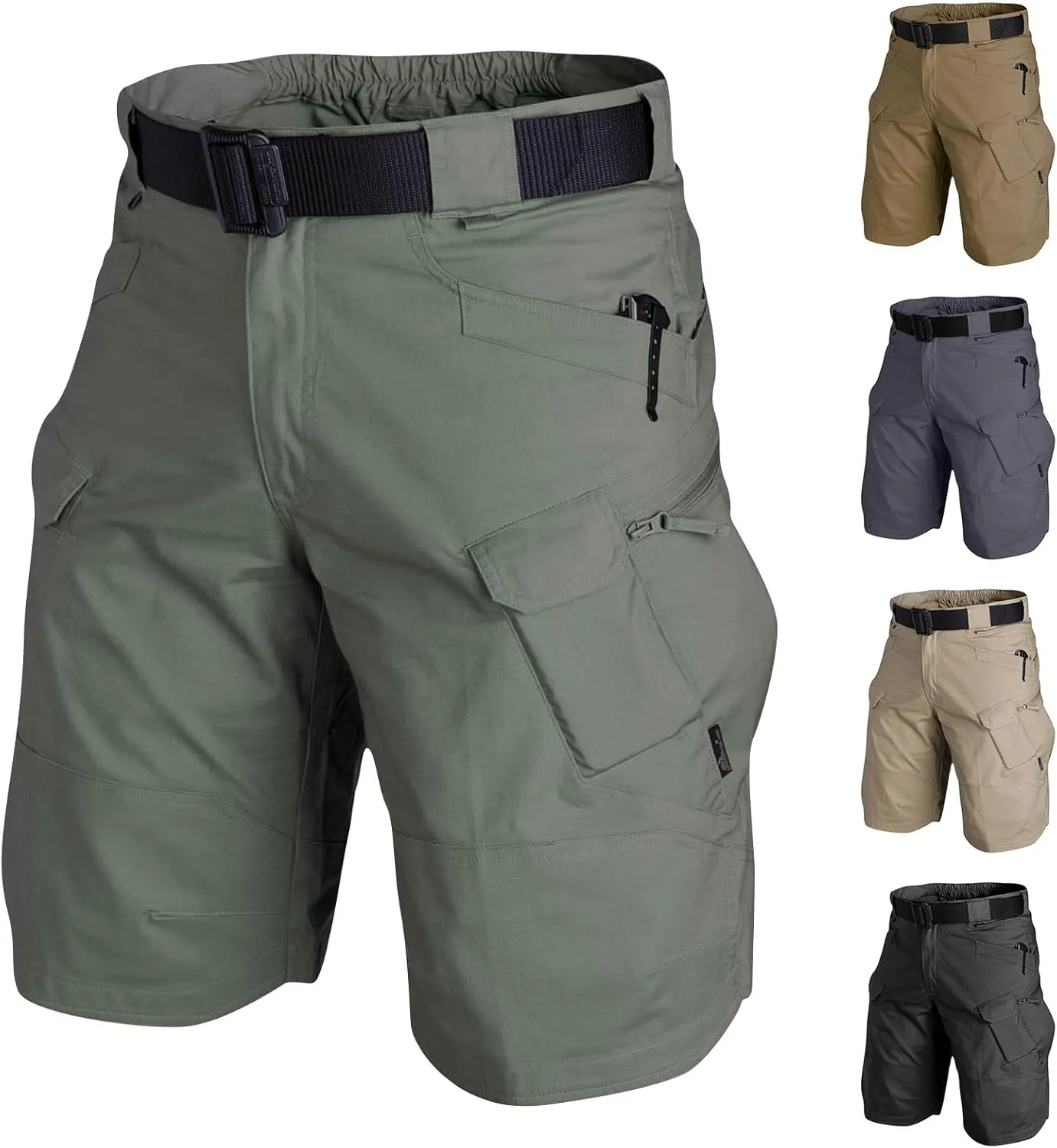 lcyhony Cargo Shorts for Men Plus Size Stretch Waterproof Tactical Workout Shorts Relaxed fit Cozy Multi Pockets Hiking Pants