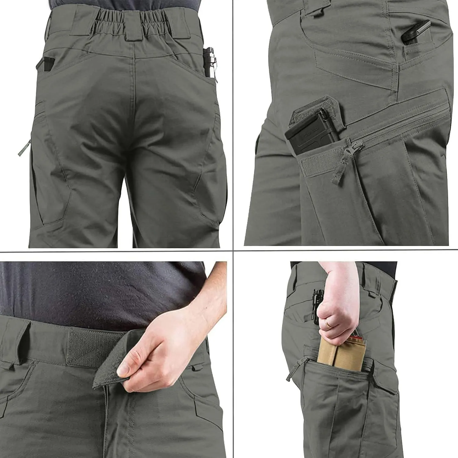lcyhony Cargo Shorts for Men Plus Size Stretch Waterproof Tactical Workout Shorts Relaxed fit Cozy Multi Pockets Hiking Pants