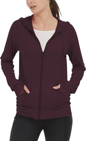 LETAOTAO Womens' Lightweight Zip Up Hoodies Stretch Thin Summer Jackets For Women