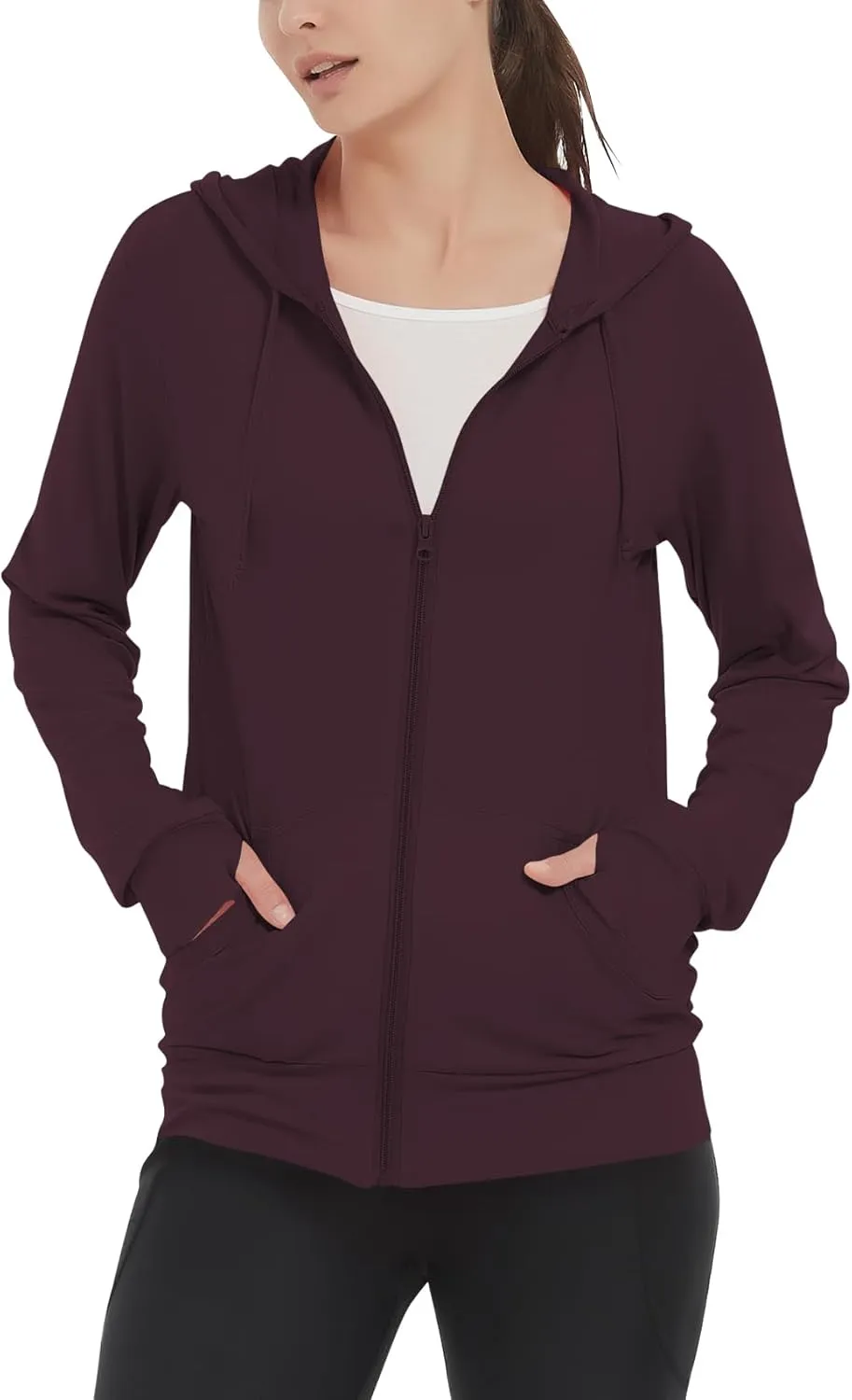 LETAOTAO Womens' Lightweight Zip Up Hoodies Stretch Thin Summer Jackets For Women