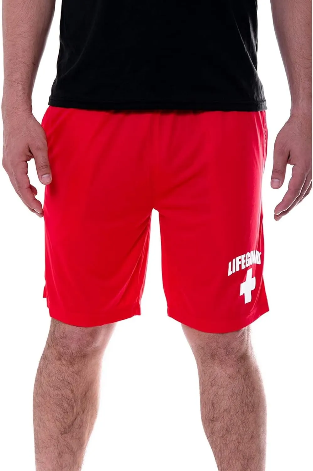 LIFEGUARD Officially Licensed Mens Active Running Performance Shorts Moisture Wicking