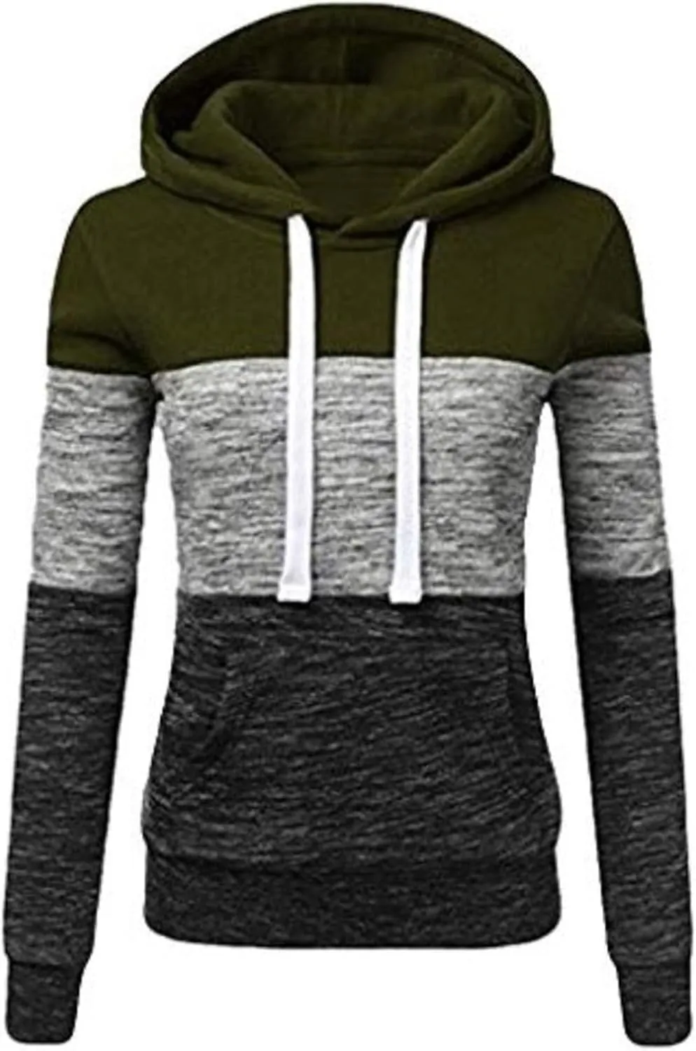 LRMQS Womens Hoodies Color Block Drawstring Hoodie Pullover Casual Winter Fall Fashion 2024 Loose Fit Sweatshirt Clothes