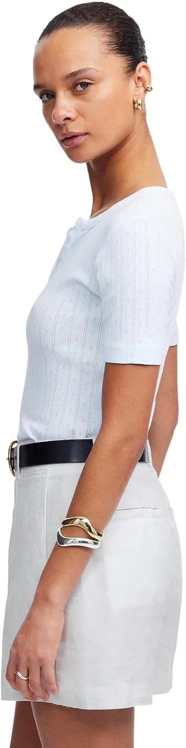 Madewell Women's Pintucked Shorts in 100% Linen
