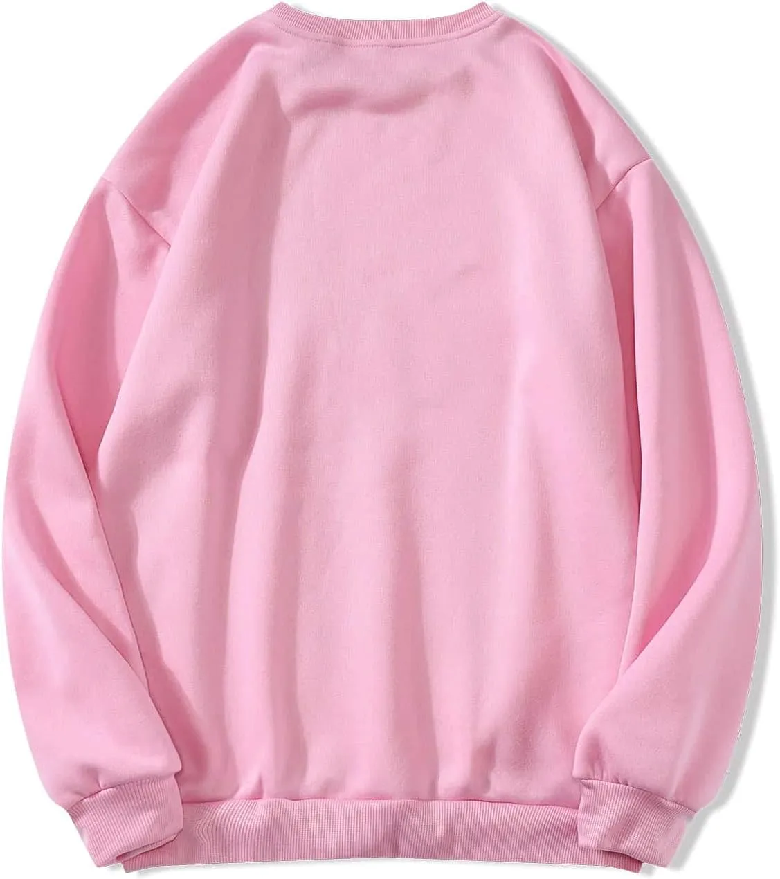 MakeMeChic Women's Casual Cute Oversized Long Sleeve Round Crew Neck Sweatshirt Pullover Top