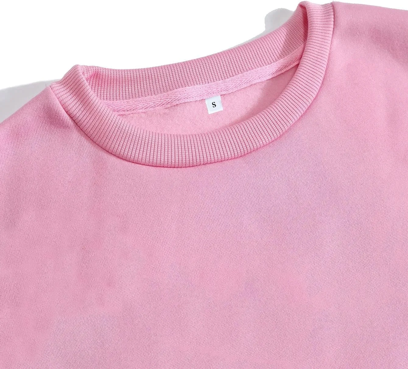 MakeMeChic Women's Casual Cute Oversized Long Sleeve Round Crew Neck Sweatshirt Pullover Top