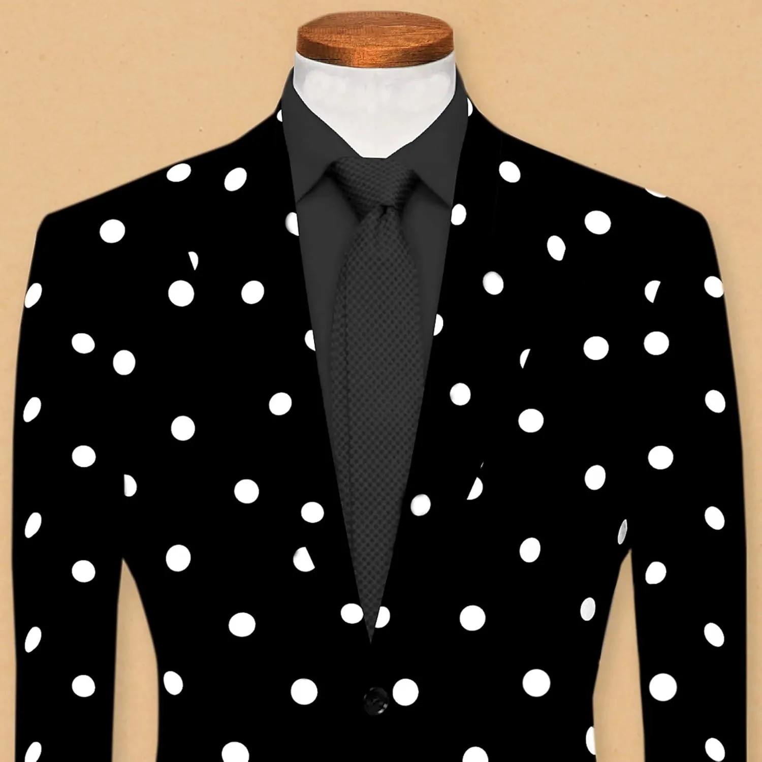Men's Blazer 2 Button Long Sleeve Printed Regular Fit Suit Jacket Business Lightweight Casual Sport Coat