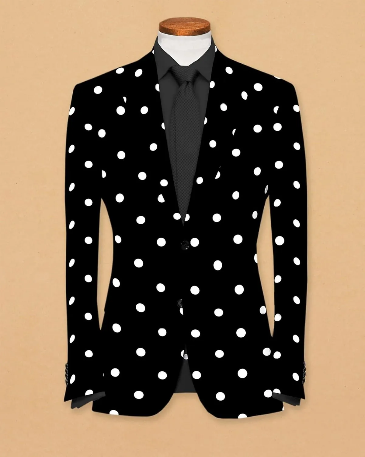Men's Blazer 2 Button Long Sleeve Printed Regular Fit Suit Jacket Business Lightweight Casual Sport Coat