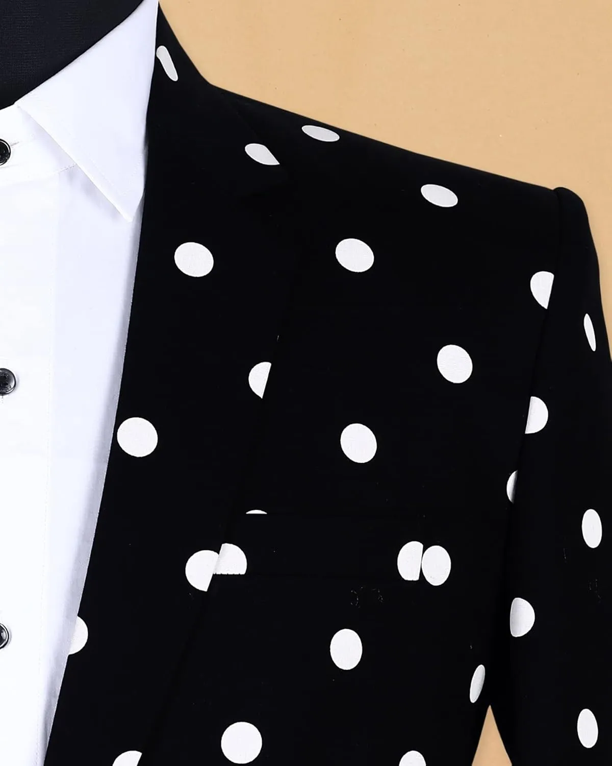 Men's Blazer 2 Button Long Sleeve Printed Regular Fit Suit Jacket Business Lightweight Casual Sport Coat