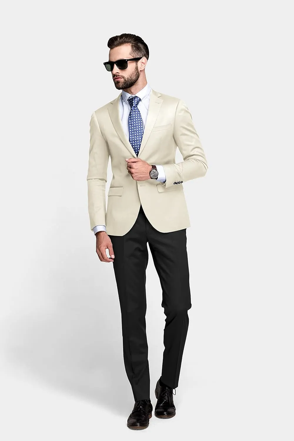 Men's Blazer 2 Button Long Sleeve Regular Fit Suit Sport Coat Jacket Business Casual Lightweight Sport Coat