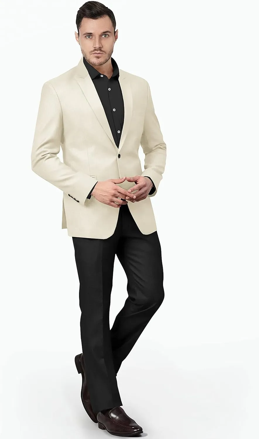 Men's Blazer 2 Button Long Sleeve Regular Fit Suit Sport Coat Jacket Business Casual Lightweight Sport Coat