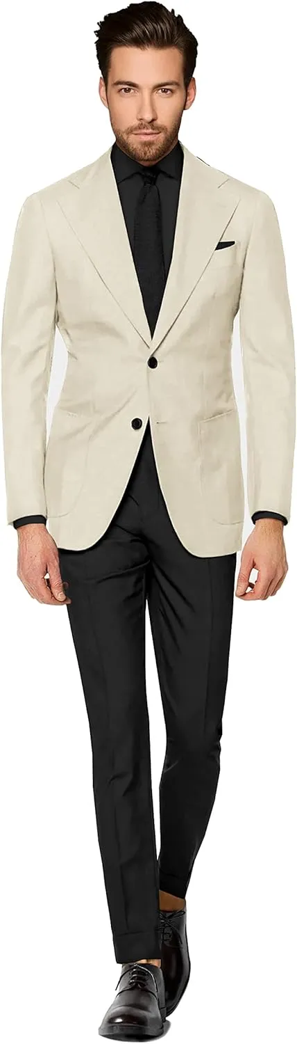 Men's Blazer 2 Button Long Sleeve Regular Fit Suit Sport Coat Jacket Business Casual Lightweight Sport Coat