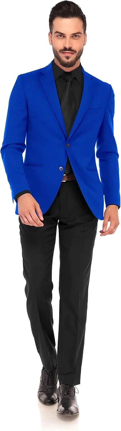 Men's Blazer 2 Button Long Sleeve Regular Fit Suit Sport Coat Jacket Business Lightweight Casual Sport Coat