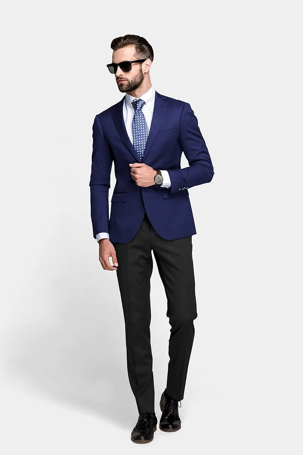 Men's Blazer 2 Button Long Sleeve Regular Fit Suit Sport Coat Jacket Business Lightweight Casual Sport Coat