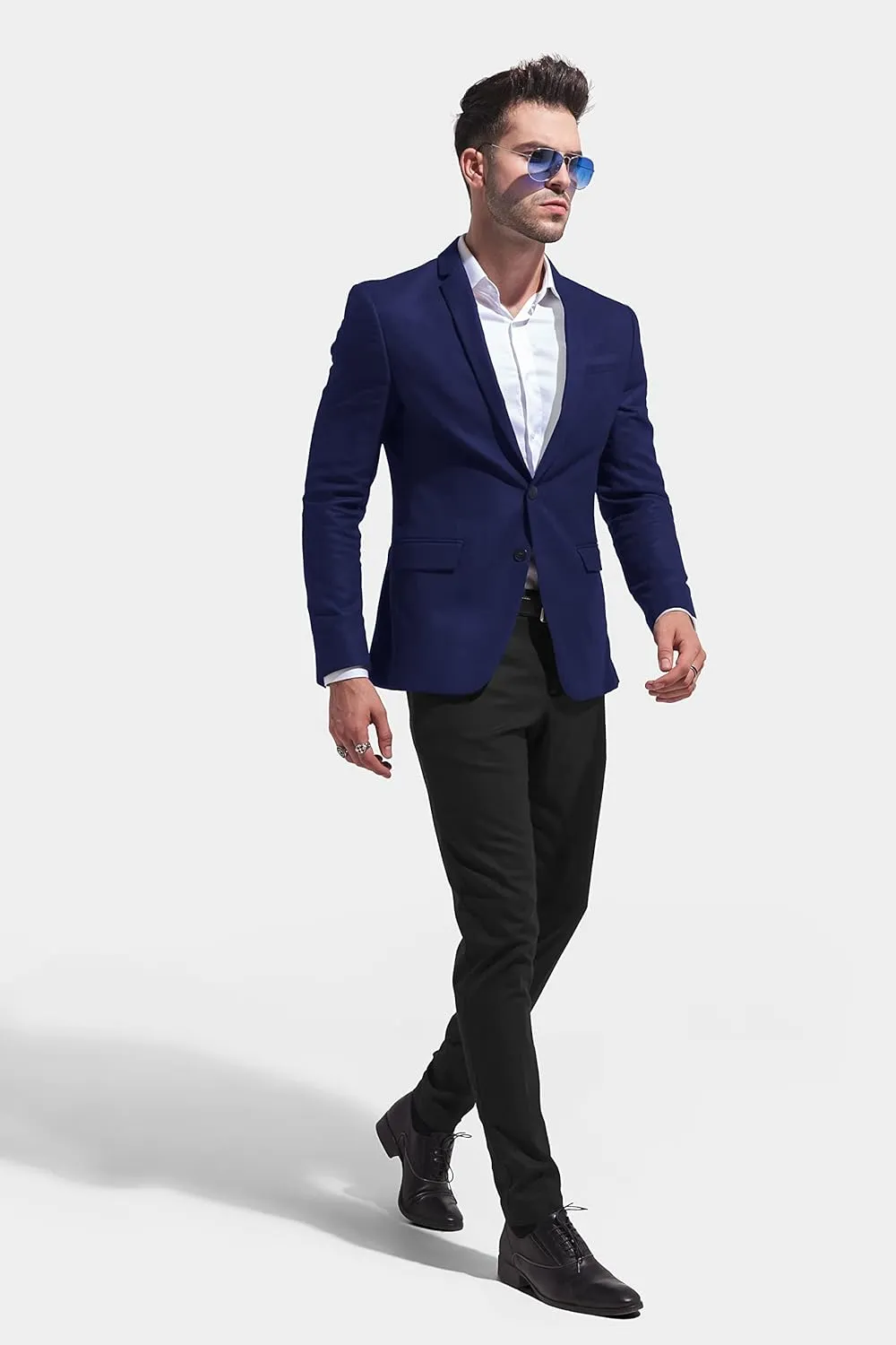 Men's Blazer 2 Button Long Sleeve Regular Fit Suit Sport Coat Jacket Business Lightweight Casual Sport Coat
