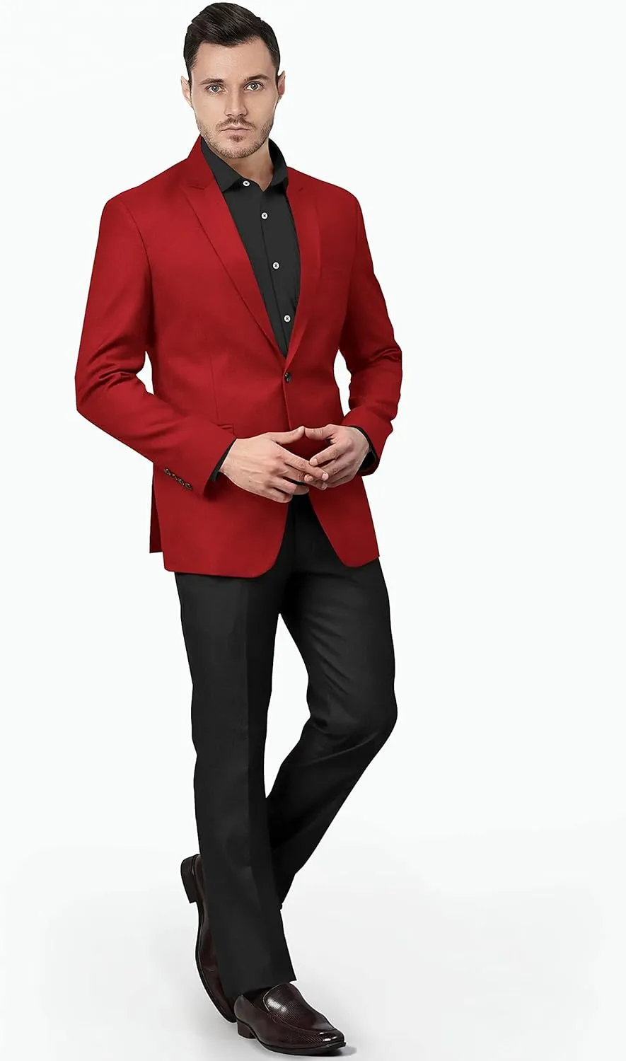 Men's Blazer 2 Button Long Sleeve Regular Fit Suit Sport Coat Jacket Business Lightweight Casual Sport Coat