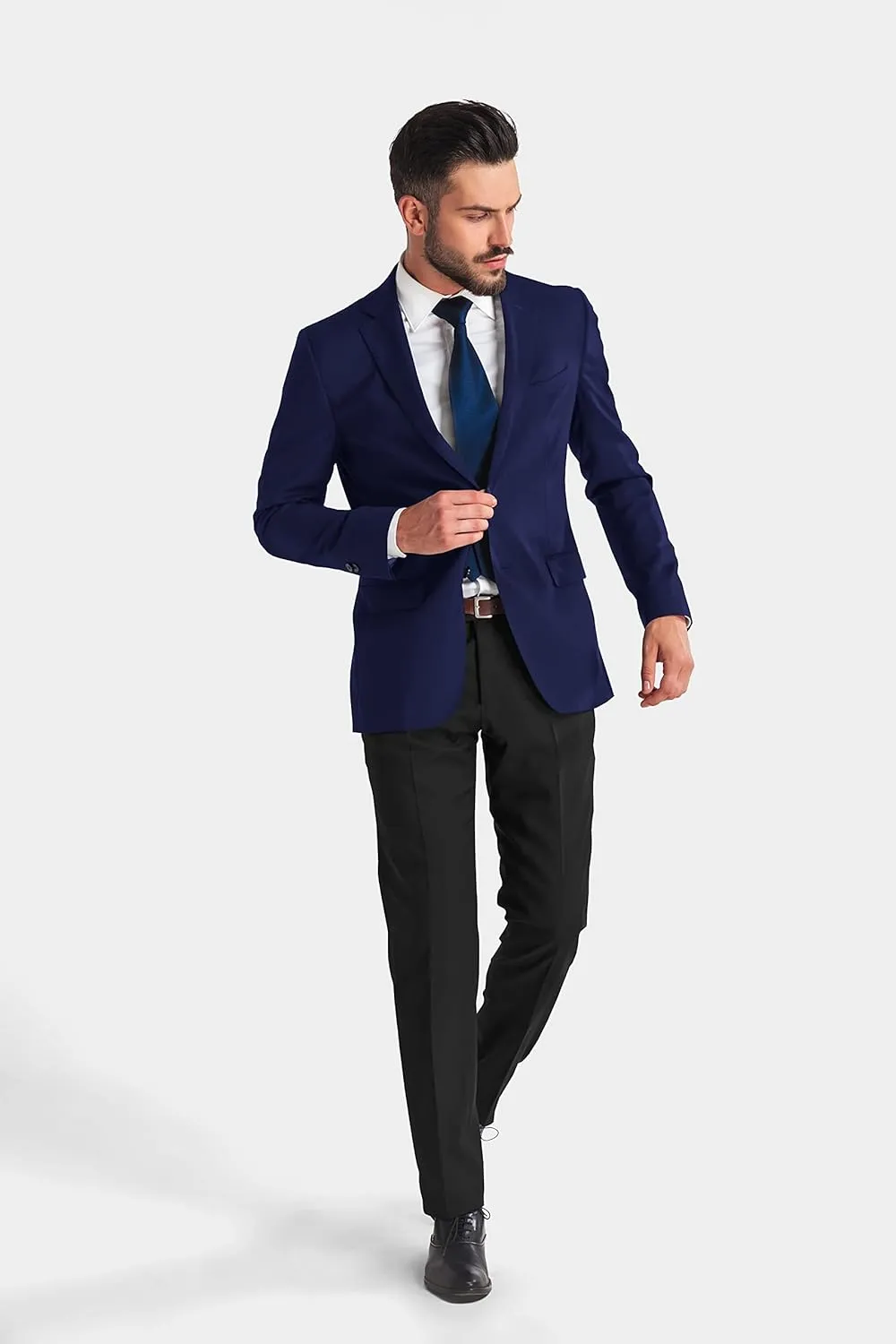 Men's Blazer 2 Button Long Sleeve Regular Fit Suit Sport Coat Jacket Business Lightweight Casual Sport Coat