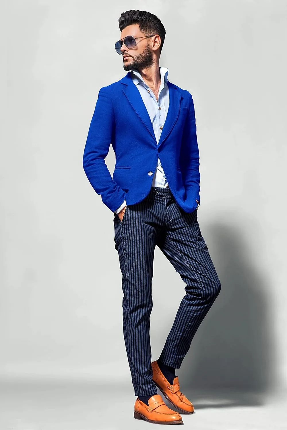 Men's Blazer 2 Button Long Sleeve Regular Fit Suit Sport Coat Jacket Business Lightweight Casual Sport Coat