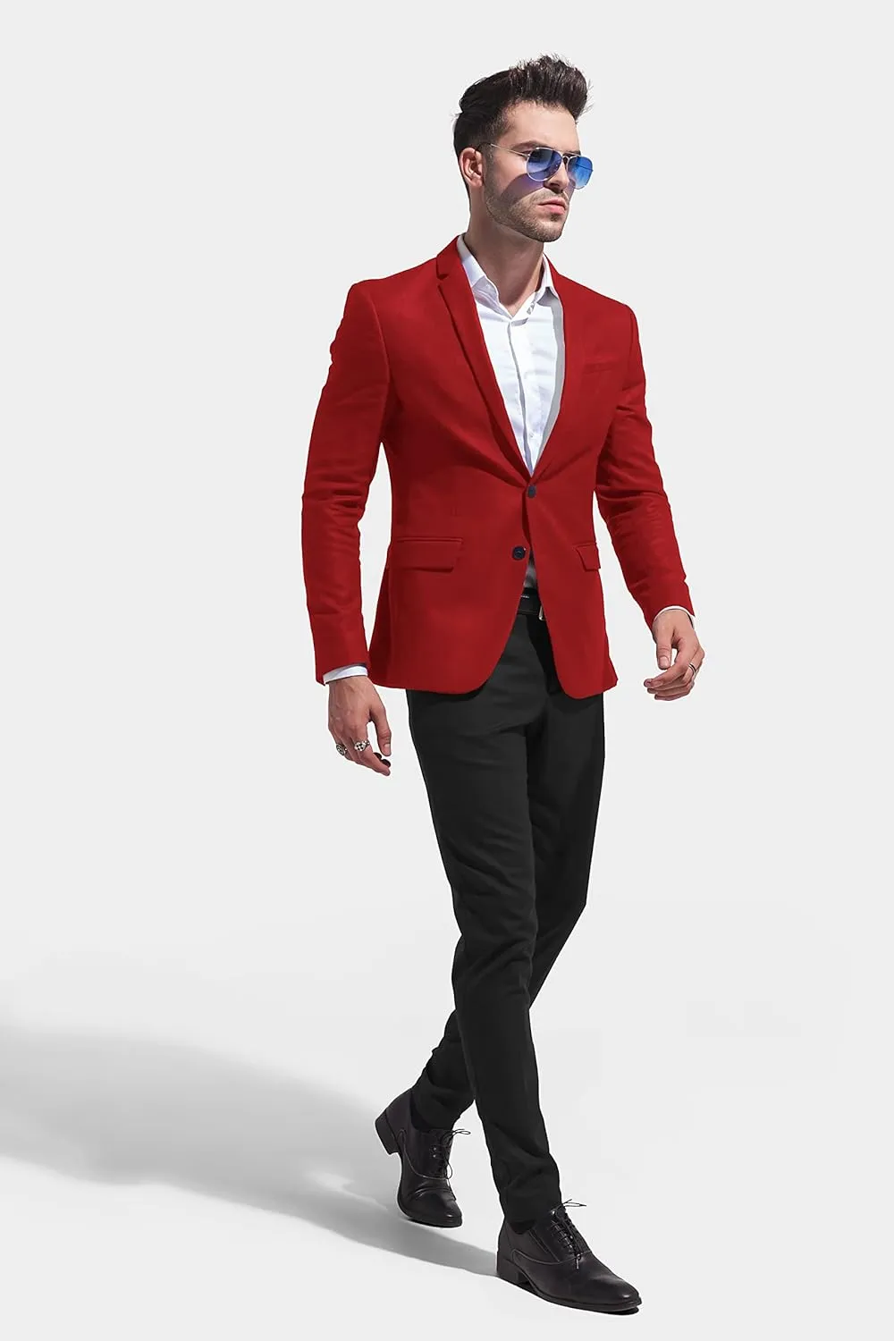 Men's Blazer 2 Button Long Sleeve Regular Fit Suit Sport Coat Jacket Business Lightweight Casual Sport Coat