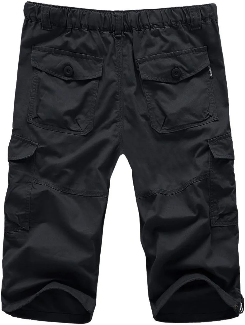 Men's Casual Cargo Shorts 16" Inseam Below Knee Multi Pocket 3/4 Capri Long Shorts Twill Relaxed Fit Pants
