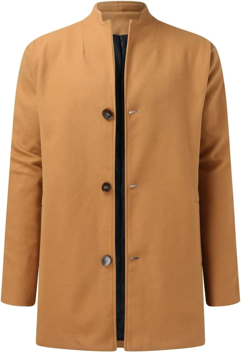 Mens Casual Lightweight Suit Blazer Jackets Stand Collar Lined Sport Coats Business Coats