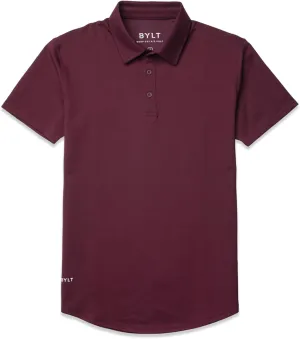 Men's Drop-Cut Polo  Collared Casual Shirt for Men  Soft Polyester, Cotton, and Spandex Blend  Wrinkle Resistant