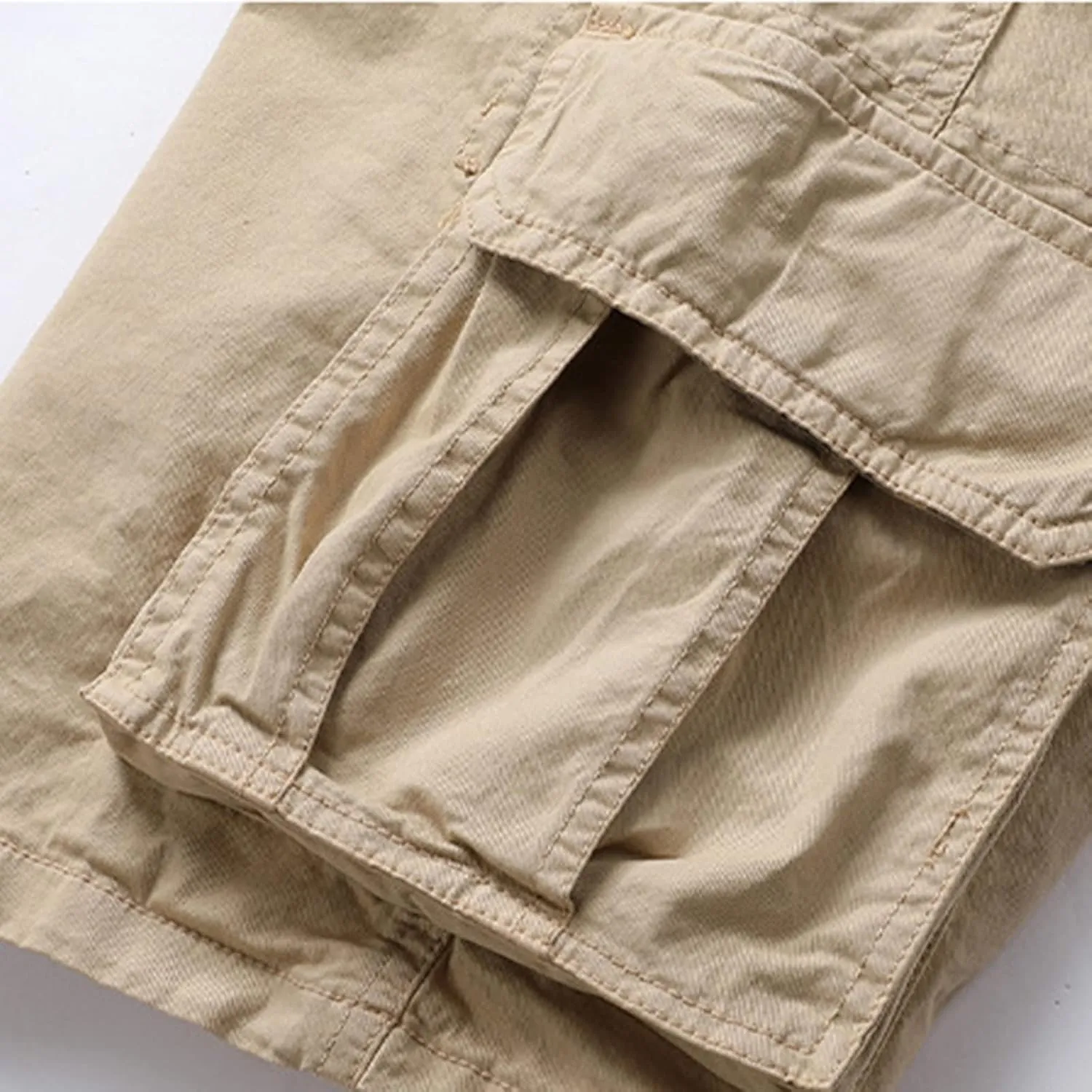 Men's Hiking Cargo Shorts Classic Elastic Waisted Lightweight Work Shorts for Men Camping Casual with Zipper Pockets