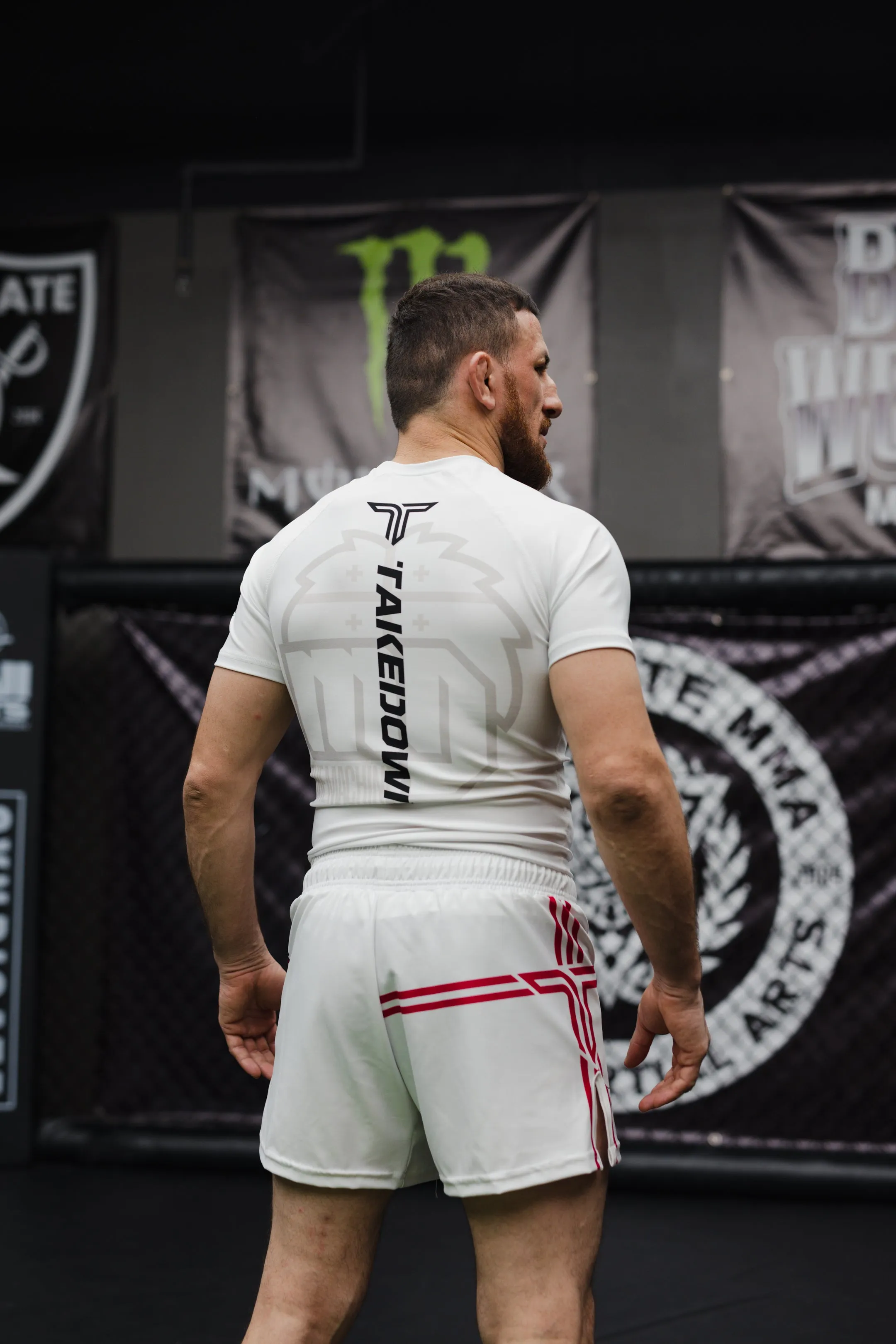 Merab Dvalishvili Short-Sleeve Rashguard - White