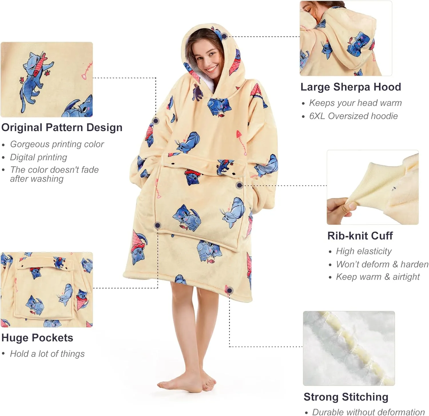 Narecte Kids Hoodie Blanket Year Old Girl Birthday Gifts for Kids Toddler Wearable Blanket Hoodie Oversized Hoodie Ideas