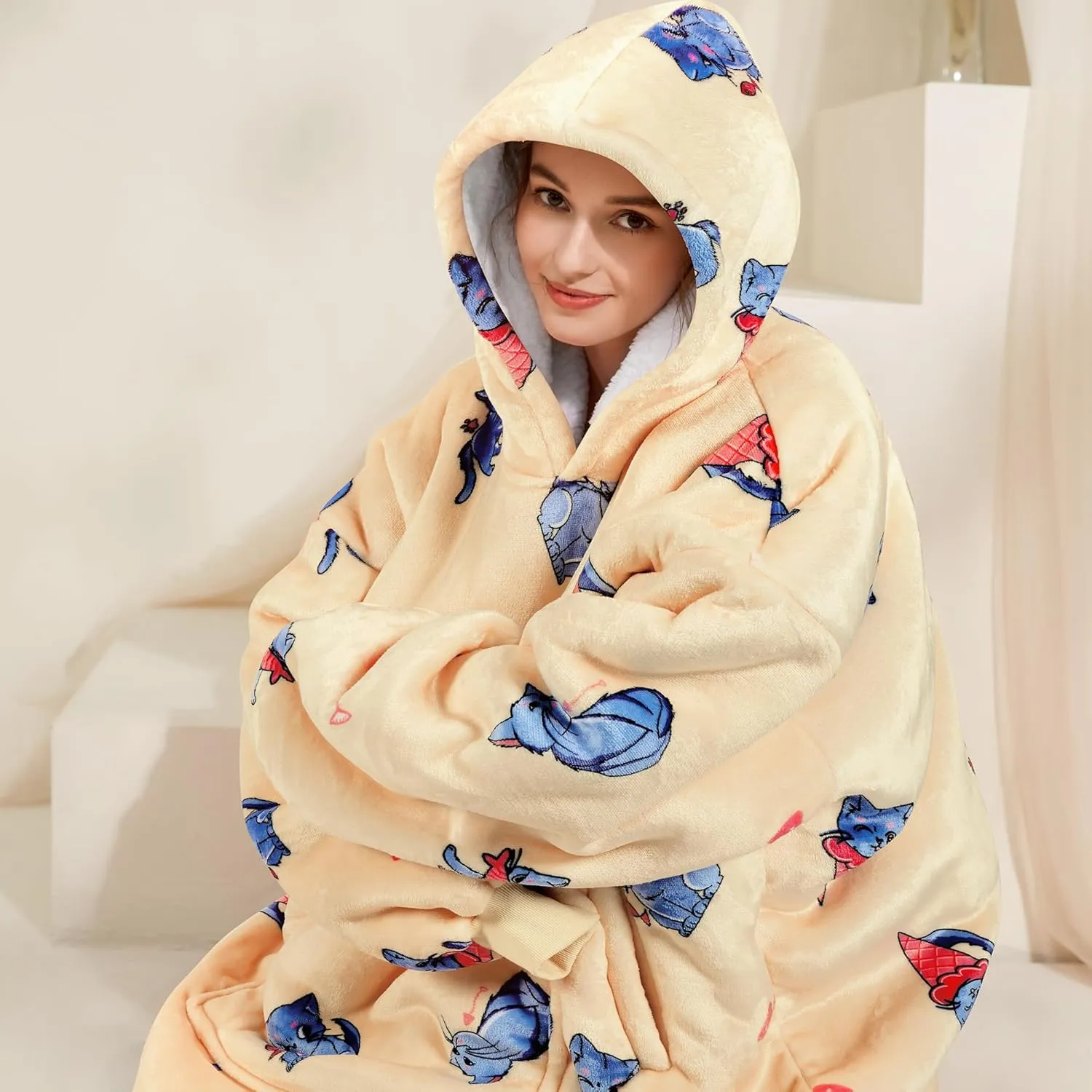 Narecte Kids Hoodie Blanket Year Old Girl Birthday Gifts for Kids Toddler Wearable Blanket Hoodie Oversized Hoodie Ideas