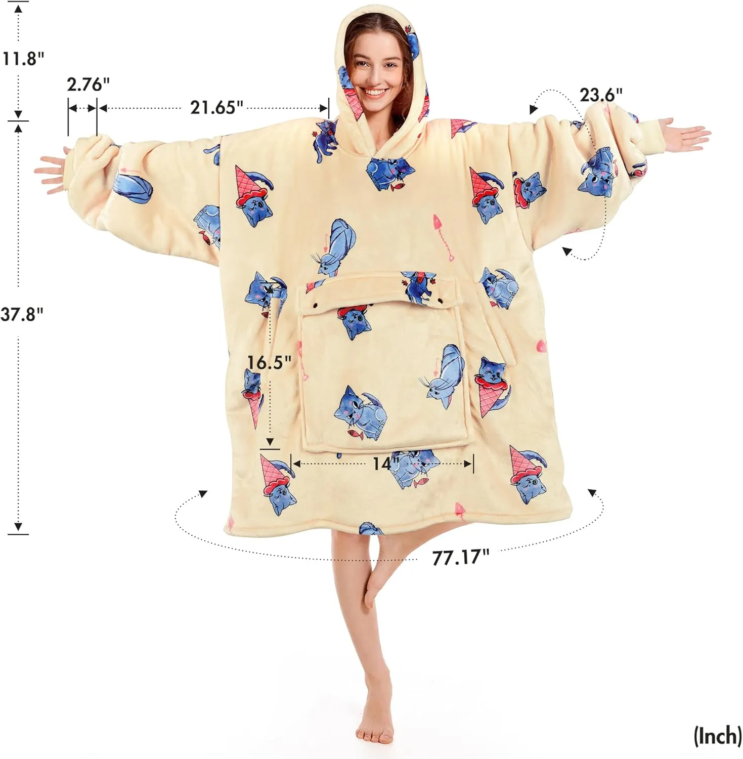 Narecte Kids Hoodie Blanket Year Old Girl Birthday Gifts for Kids Toddler Wearable Blanket Hoodie Oversized Hoodie Ideas