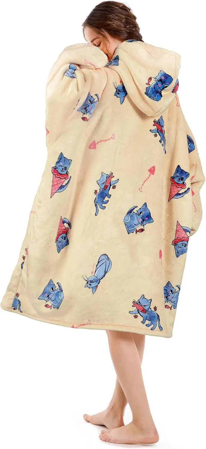 Narecte Kids Hoodie Blanket Year Old Girl Birthday Gifts for Kids Toddler Wearable Blanket Hoodie Oversized Hoodie Ideas