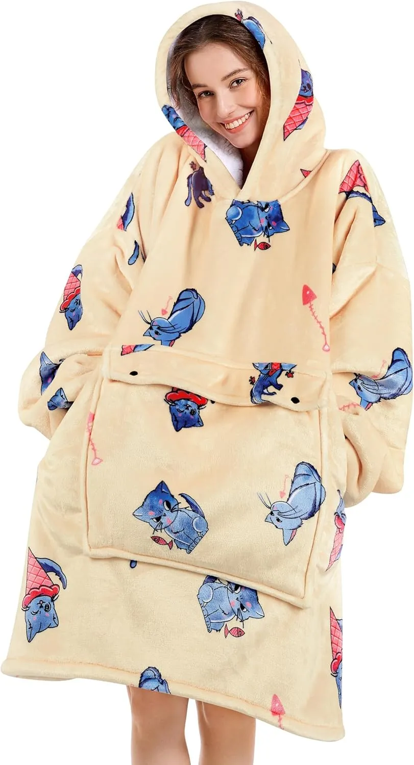 Narecte Kids Hoodie Blanket Year Old Girl Birthday Gifts for Kids Toddler Wearable Blanket Hoodie Oversized Hoodie Ideas