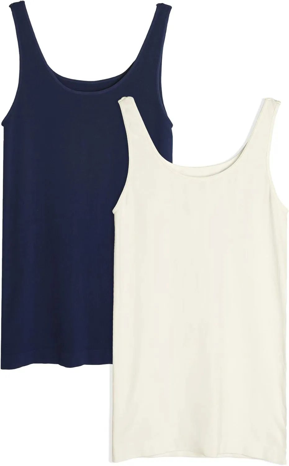 NIKIBIKI Women Seamless Wide Strap Basic Tank Top, Made in U.S.A, One Size