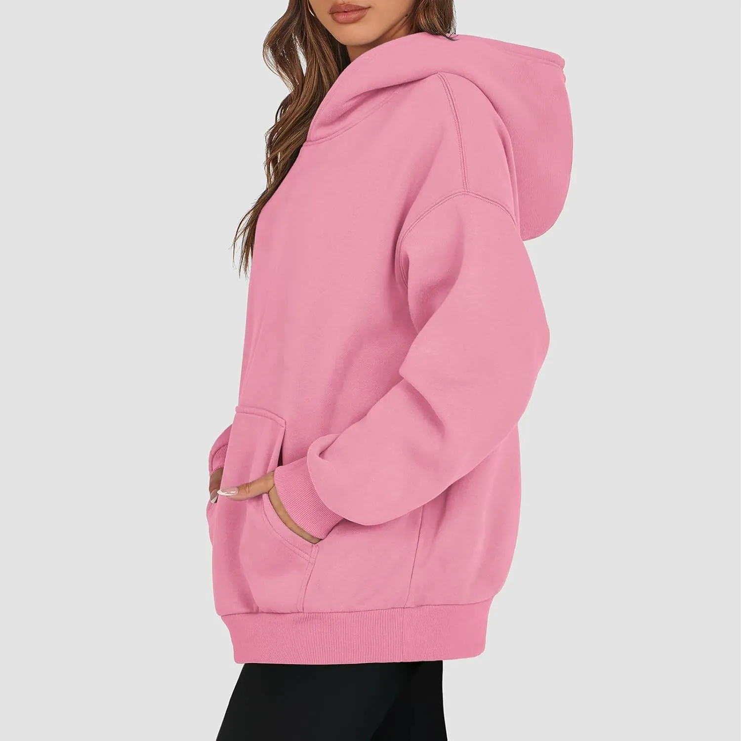 Oversized Hoodies for Women Comfy Fleece Pullover Sweater Casual Long Sleeve Hooded Sweatshirt Cute Hoodies with Pocket