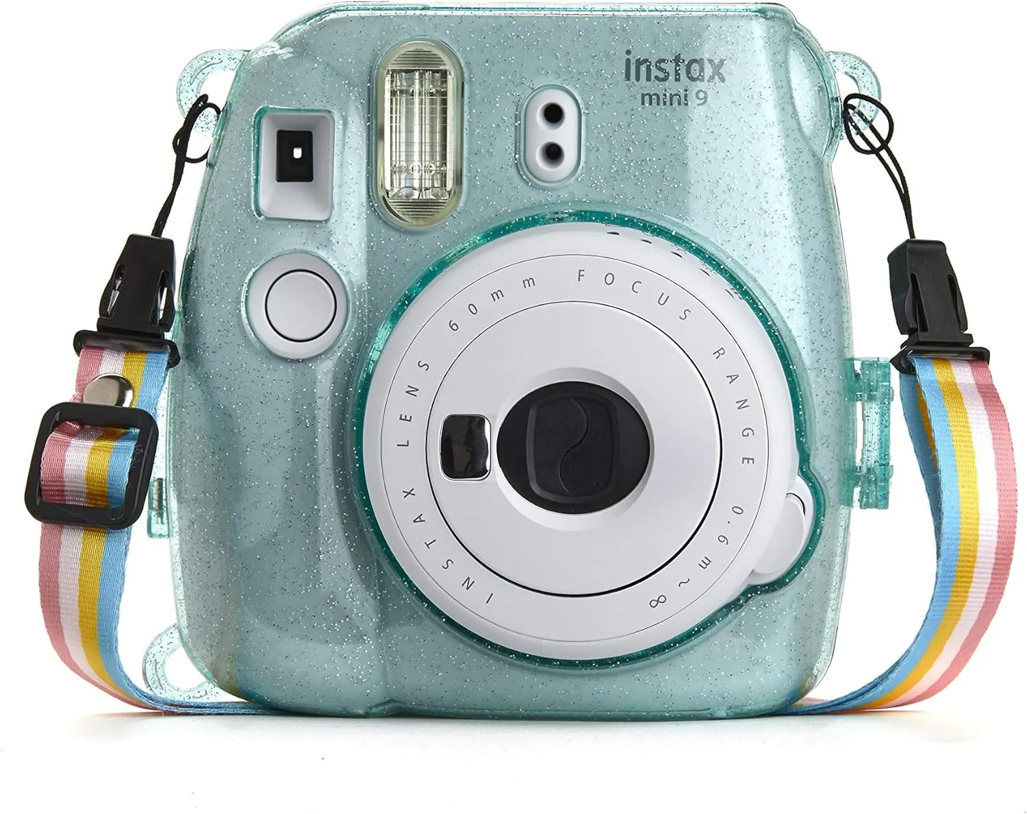 PHOTO4LESS Glitter Hard Case for Fuji Instax Mini Cameras- Ice Blue, Top Value!