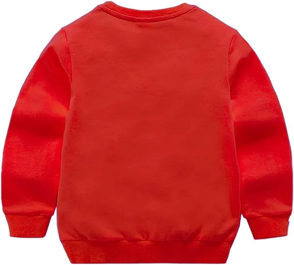 PTPuke Toddler Boys Girls Solid Cotton Thin Sweatshirt Long Sleeve top T-Shirts
