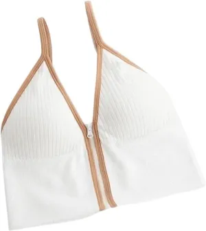Push Up Camisole Padded Bra Top Suspender Printed Newspaper Female Soft Sleeveless Tube