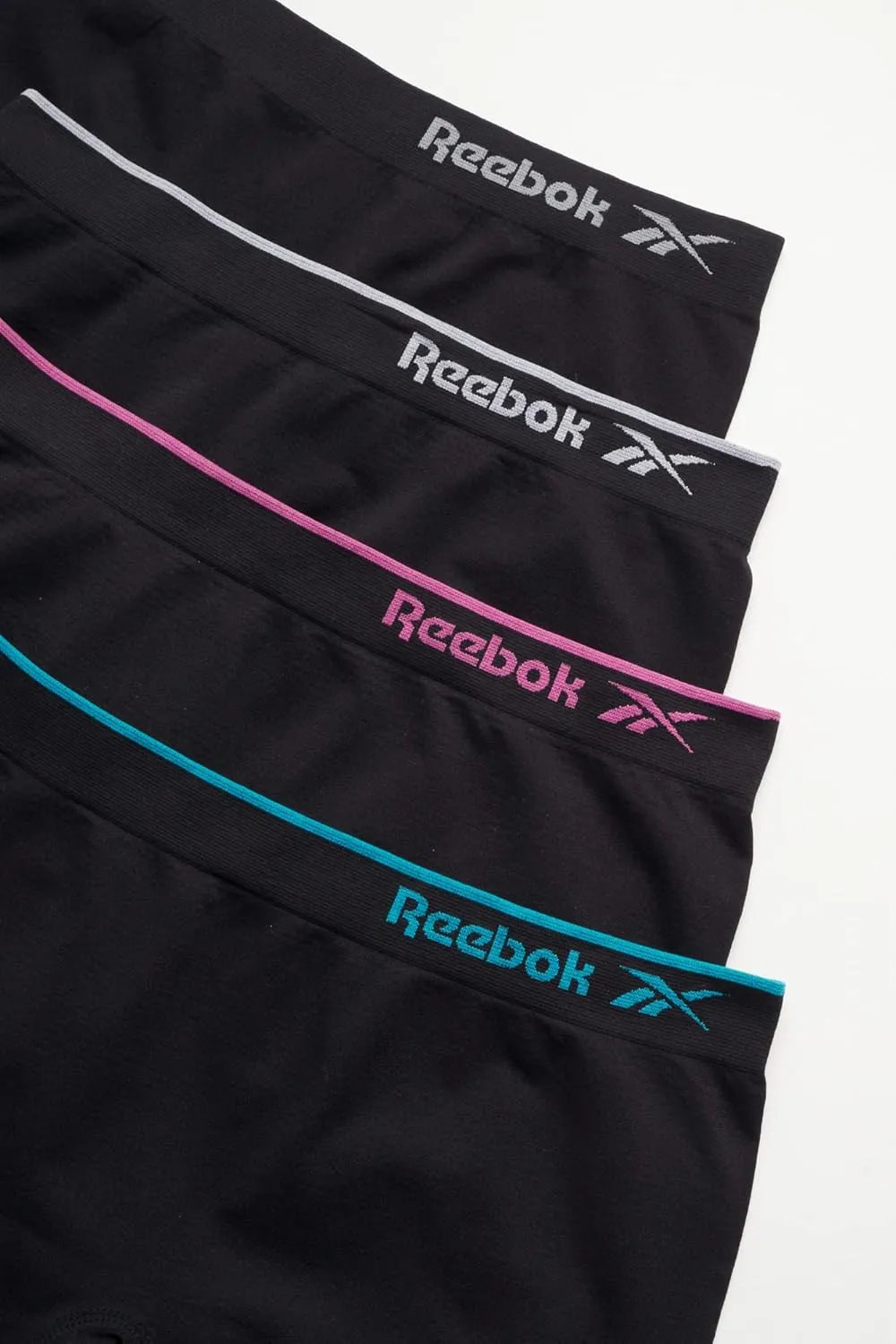 Reebok Girls' Boyshorts Underwear - 4 Pack Soft Seamless Long Leg Boy Shorts - Playground Shorts for Girls (6-16)