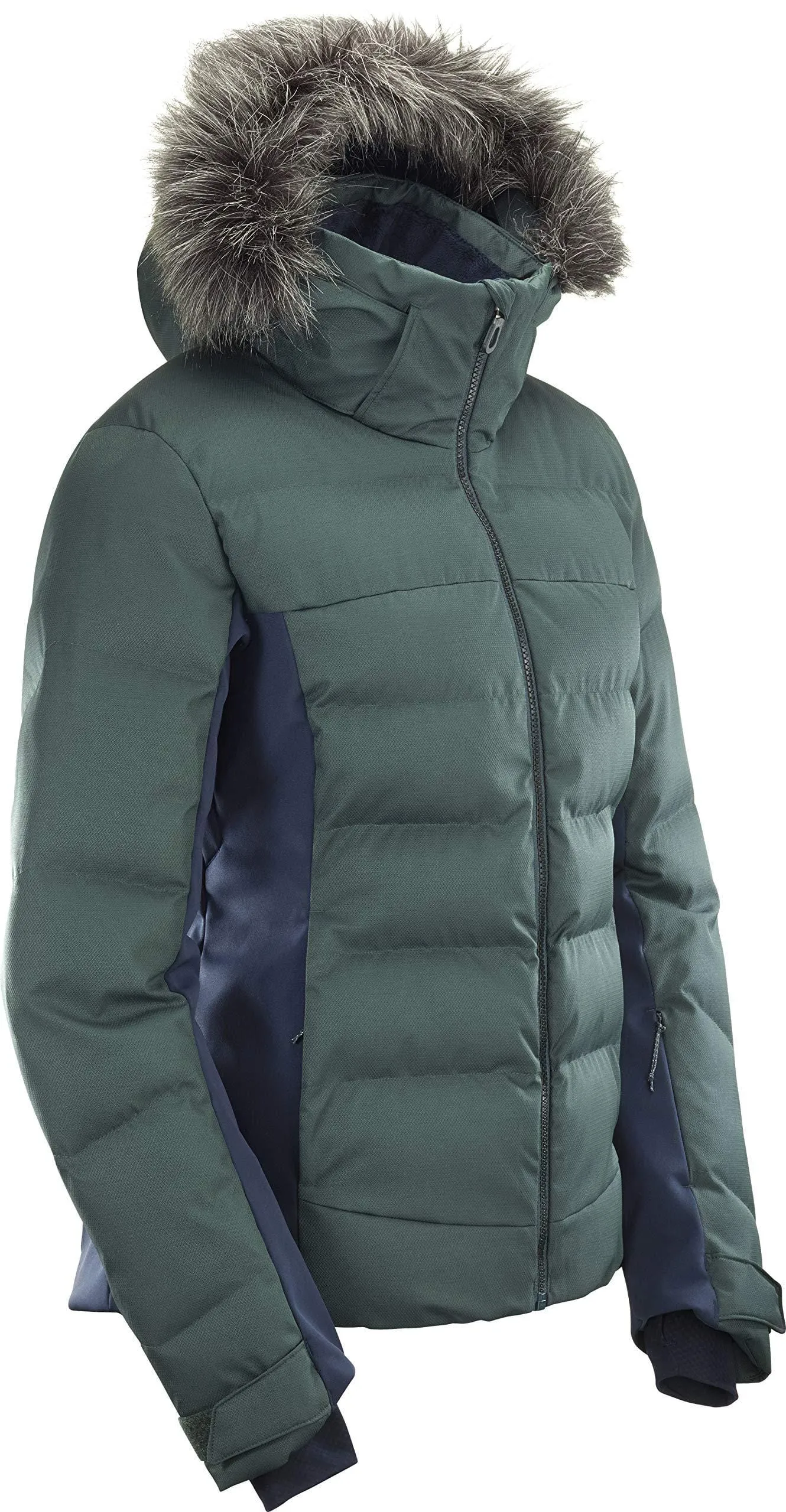 SALOMON Women's Stormcozy JKT W, Green Gab, Small