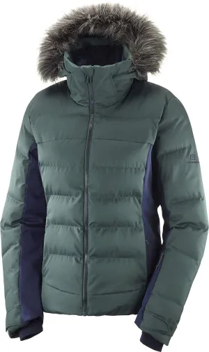 SALOMON Women's Stormcozy JKT W, Green Gab, Small