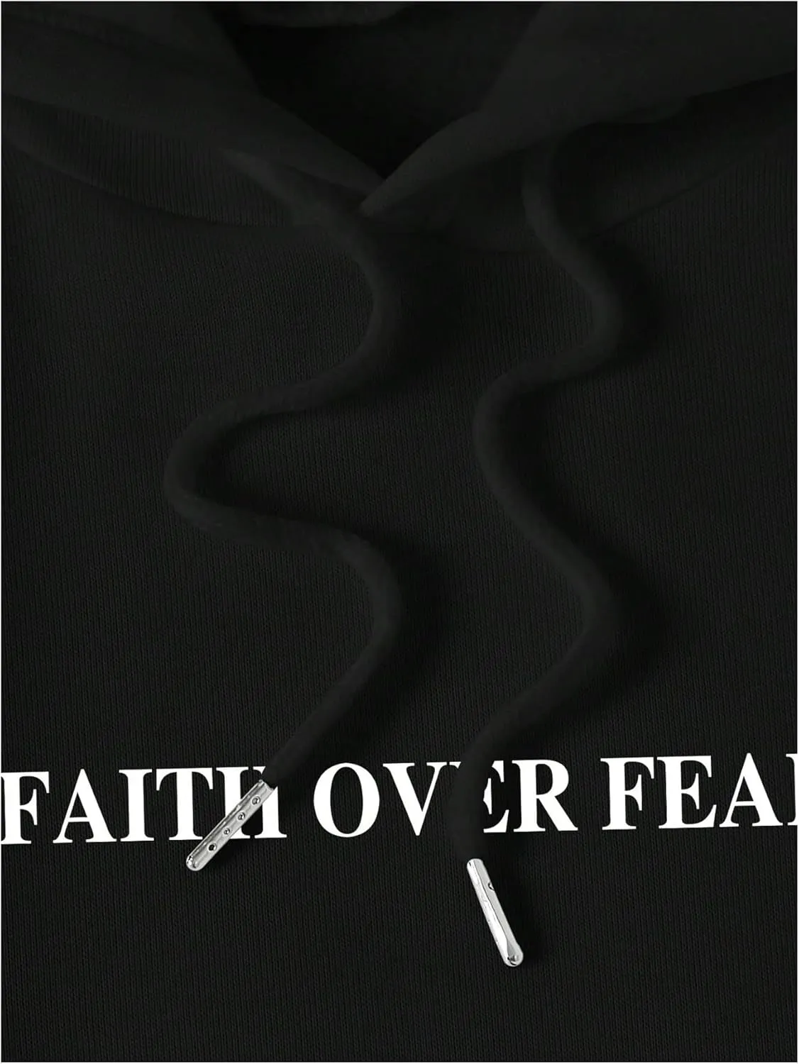 SHENHE Women's Graphic Hoodie Slogan Faith Over Fear Christian Hoodie Pullover Sweatshirt