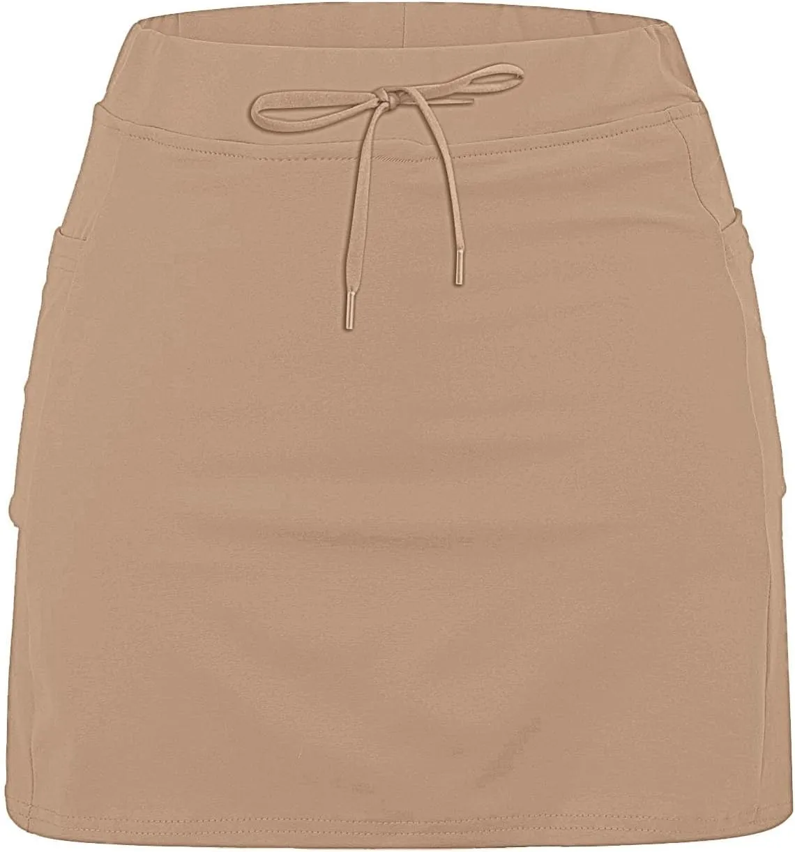 Skort for Women Plus Size Drawstrings High Waisted Athletic Tennis Skirts Tummy Control Yoga Shorts with Pockets