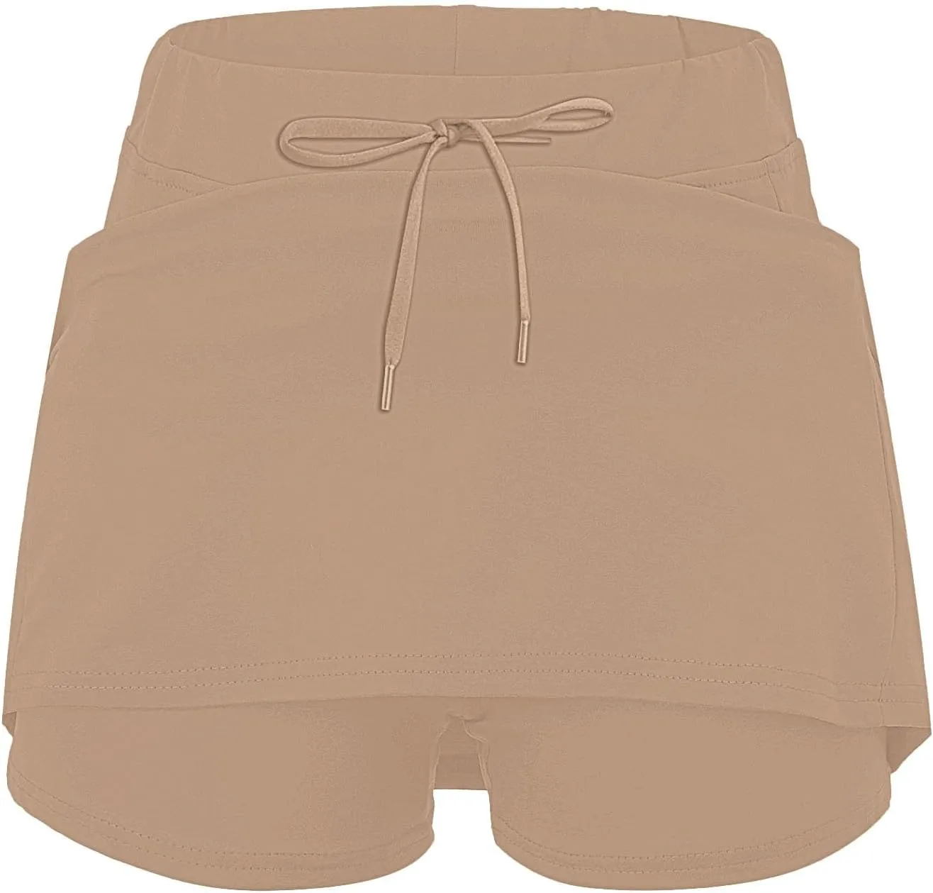 Skort for Women Plus Size Drawstrings High Waisted Athletic Tennis Skirts Tummy Control Yoga Shorts with Pockets